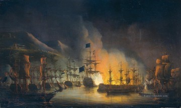  Seeschlachts Malerei - Beschießung algiers Kriegsschiff Seeschlachts